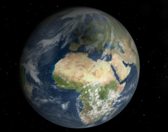 earth view in space